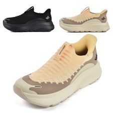 Mens Wide Toe Box Shoes Slip On Arch Support Zero Drop Thick Cushion Sneakers