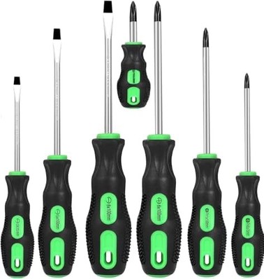7-Piece Magnetic Screwdriver Set 4 Phillips 3 Flat Professional Cushion Grip