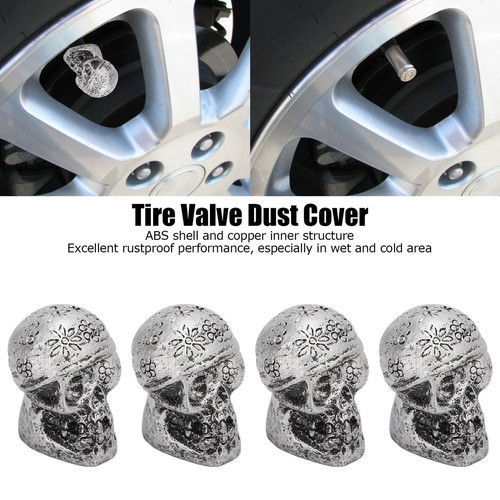 (Silver Color)4Pcs Tire Valve Caps For Cars Suvs Trucks LVE - Picture 12 of 23