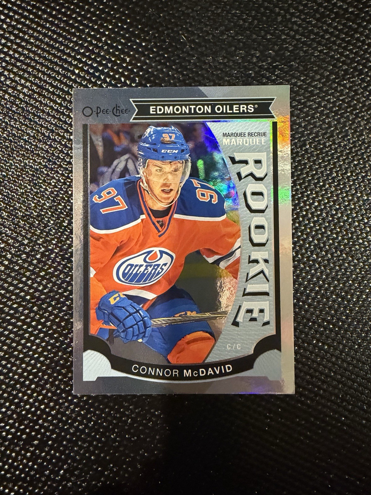 2015 Upper Deck O-Pee-Chee Update Rainbow Foil Connor McDavid #U11 Rookie RC