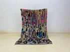 Moroccan Rug Handmade Boucherouite 2'8x3'6 ft Colorful Vintage Berber Home Rug