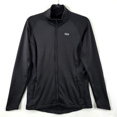 Helly Hansen Vertrex Jacket Womens L Black Full Zip Stretch Honeycomb Mid Layer