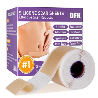 Reusable Professional Soft Silicone Scar Sheets Strips Tape 1.6''x 79'' Roll-2M