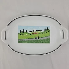 Villeroy & Boch Naif Double Handled Oval Platter Tray Pickle Dish 2 AVAIL EVC