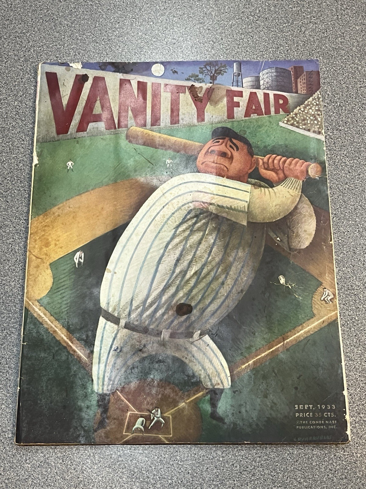 Vanity Fair Vintage Magazine September 1933 Babe Ruth Cover