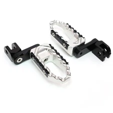 Silver Foot Pegs TOUR 40mm Adjustable For Yamaha MT-03 16-18 19 20 21 22