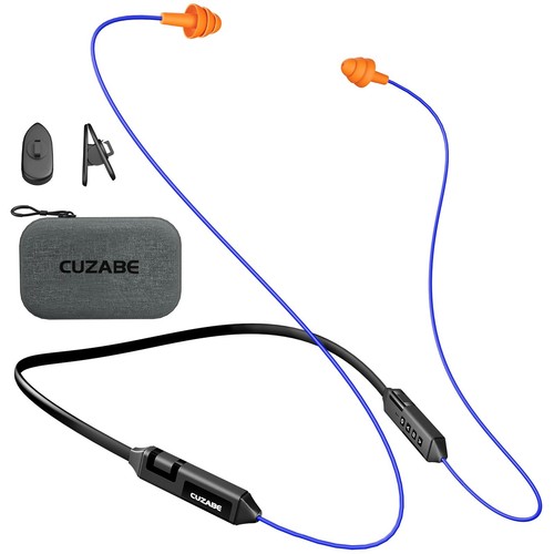Bluetooth Earplug Headphones 29dB Noise Reduction Earbuds for Work Neckband.
