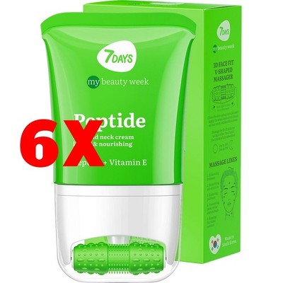 6 x 7DAYS Gesichts- und Nackencreme mit Lifting- und Nährpeptiden 80 ml