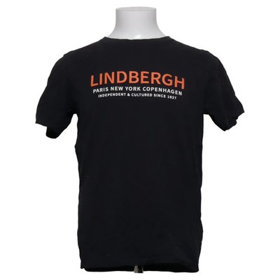 Lindbergh White, T-shirt, Größe: M, Schwarz, Baumwolle, Einfarbig, Herren #JnJ