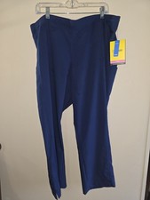 Women's NWT Wonder Wink Blue 4 Way Stretch Fabric Straight Leg Scrub Pants 2XL