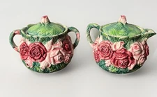 The Haldon Group "ROSE" Sugar & Creamer Set 1987 Vintage NEW IN BOX Original