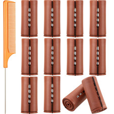 12 Pieces Large Hair Perm Rods Set Cold Wave Rods Plastic Hair Curling Rollers w