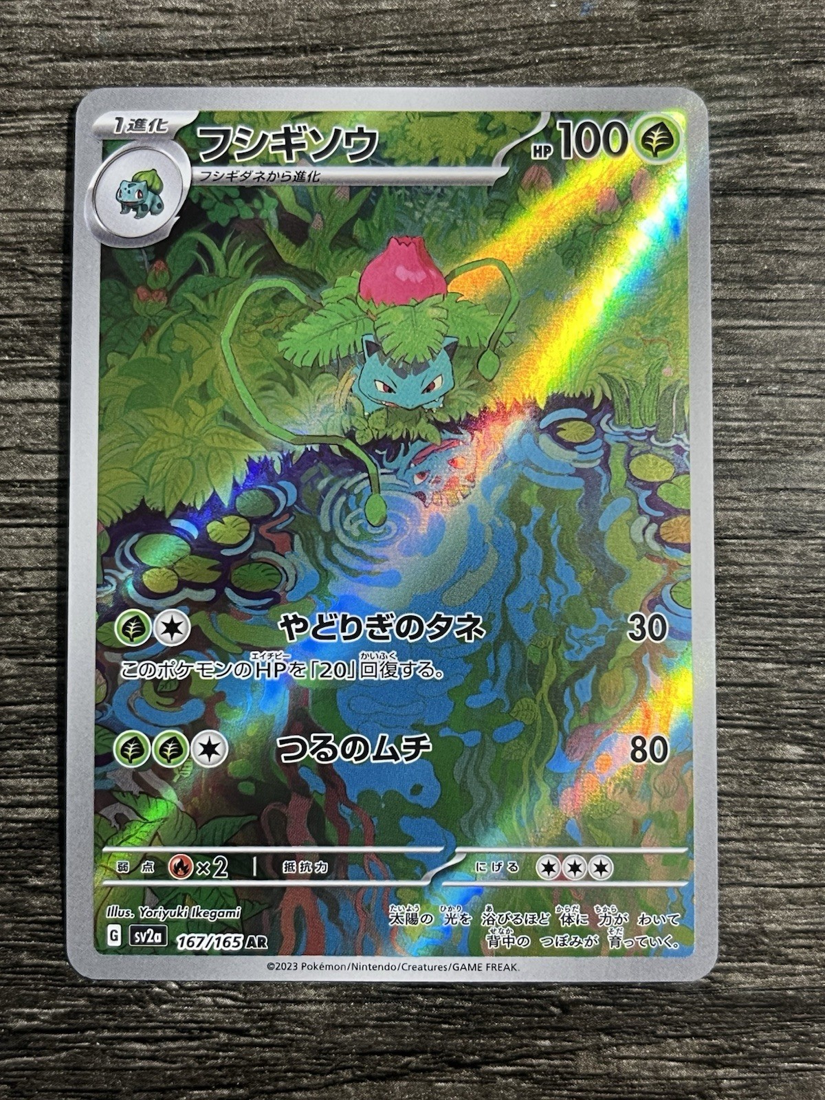 IVYSAUR 167/165 Pokemon Card 151 Illustration Rare Holo Japanese NM
