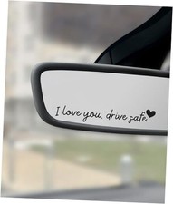 4PCS Car Stickers,Car Decals,Car Accessories Vinyl I Love You Drive Safe Black