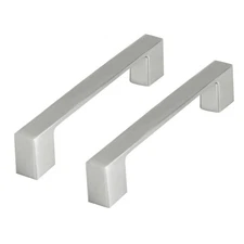 Cabinet Pulls 30 Pack 5 Inch Silver Drawer Hardware Square Kitchen Handles Ho...