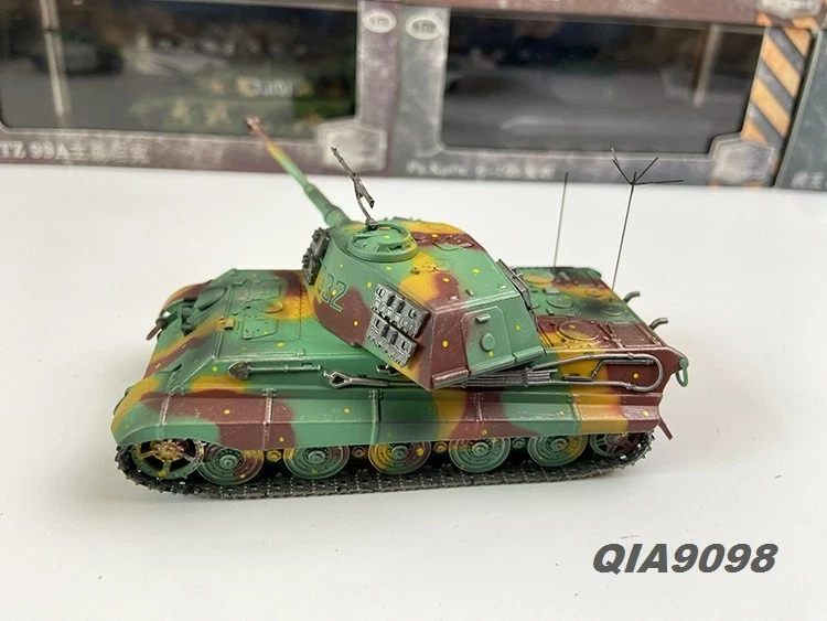Nuevo tanque Tiger II alemán escala 1:72 Segunda Guerra Mundial - Este 1944 modelo de plástico de metal gris Foto 3 de 4