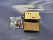 Lindy Fralin P-92 (Neck & Bridge, 8000/9200 Turns, Gold, Gibson Braided Shield)