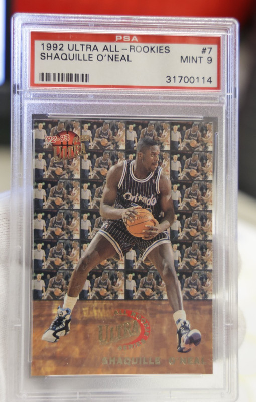 1992 Shaquille O'neal Fleer Ultra All Rookie Team Shaq Orlando Magic PSA 9