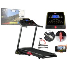 Profi-Laufband mit Bluetooth & App, XXL-Lauffläche, 16 km/h, 1.100 W