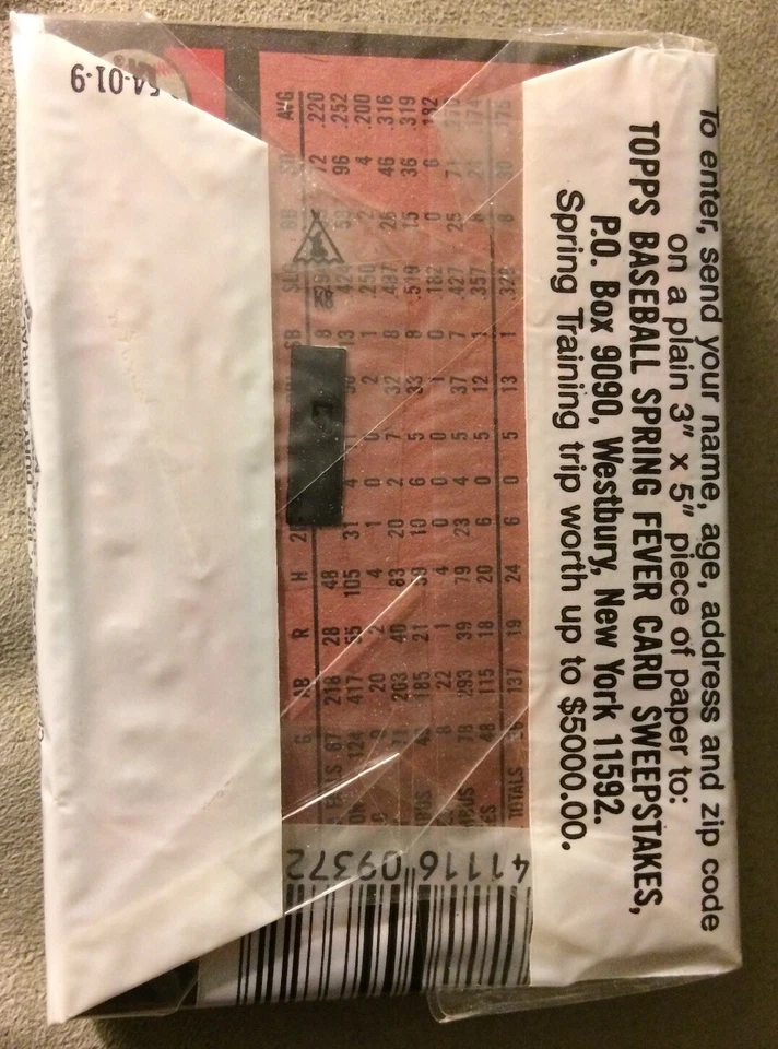 1989 Topps Baseball Card Cello Pack Randy St. Claire & Randy Velarde Rookie UER — 第 2/2 张图片