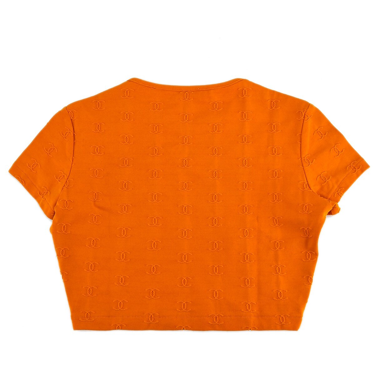 Tシャツ　シャネル Chanel Cropped T-shirt Top Orange 182191 | eBay
