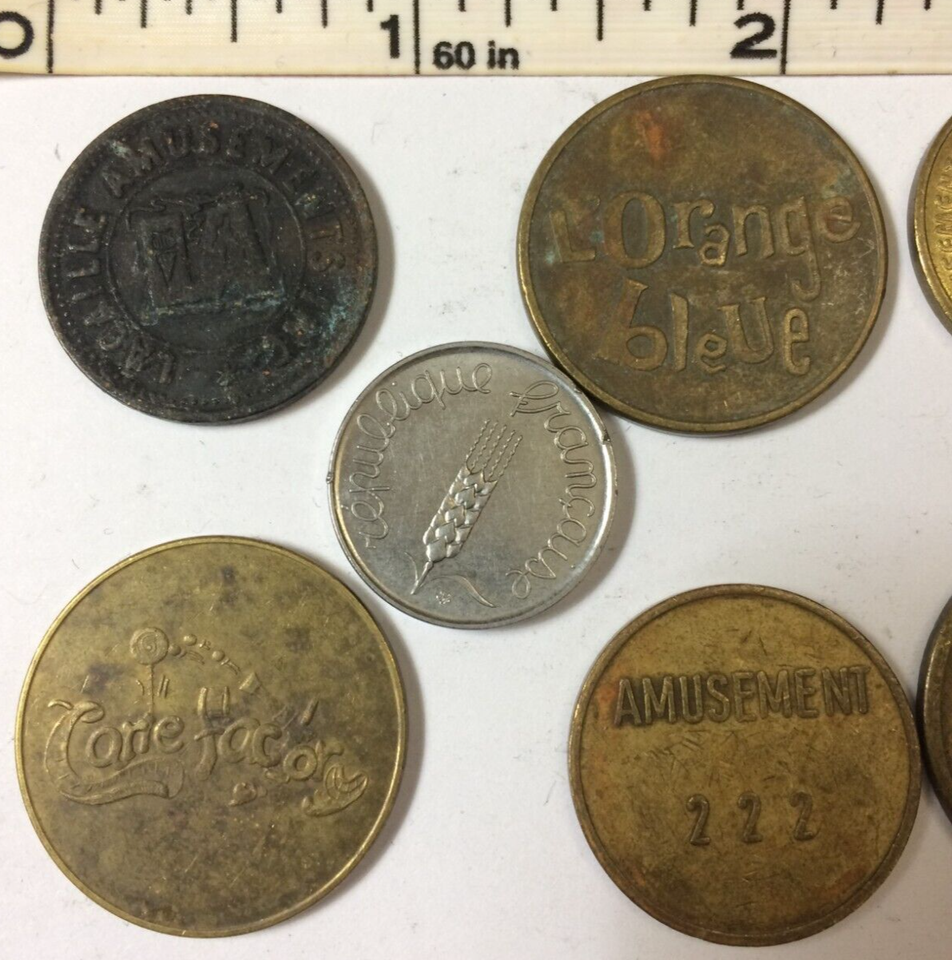 1929-lot-of-10-tokens-l-orange-bleue-telefon-jetonu-carie