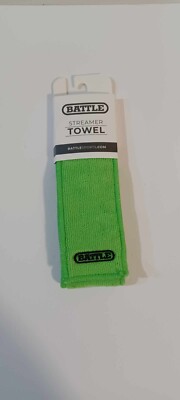 Battle Sports Streamer Football Towel 22 inch green