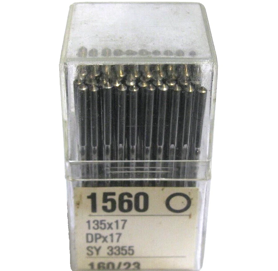 80 agujas de coser SY3355 SUPERIOR BEKA 1560 135x17 DPx17 SY3355 #23/160 hechas en Alemania Foto 3 de 3