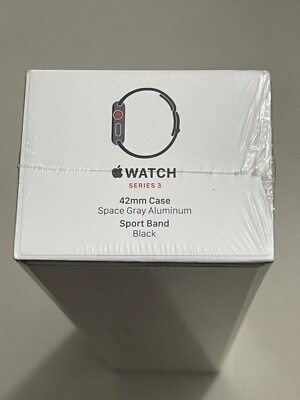 Apple Watch Series 3 42mm Black Sport Band - Space Gray (Cellular 