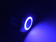 Marine Boat Ss304 Blue Led Ultra Flush Light Auto On-off Push Switch Ring Button