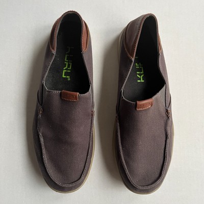 Kuru Pace Casual Slip-On Men’s Shoes - Gray Canvas Leather Accents PACE Men main image 2