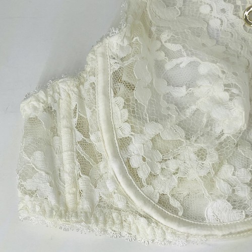 Agent Provocateur Stevie Plunge-BH weiß elfenbein creme gold französische Spitze 34C LESEN - Bild 7 von 24
