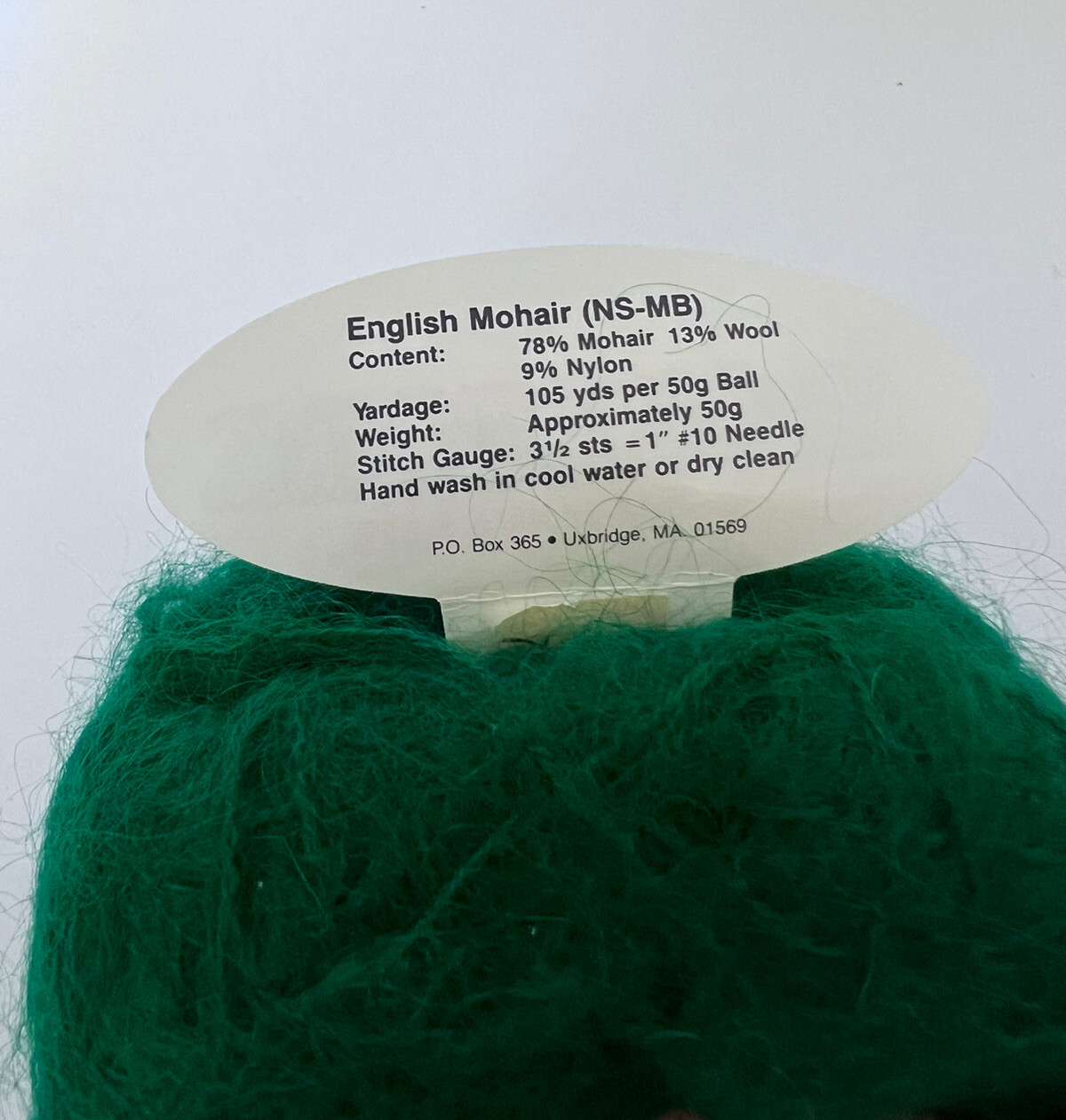 Ironstone Yarn Mystery English Mohair Green Large Skein Hank 105 yds eBay