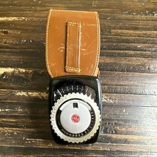 Vintage GE Exposure Meter Type PR-1 Film or Plates Leather Case General Electric