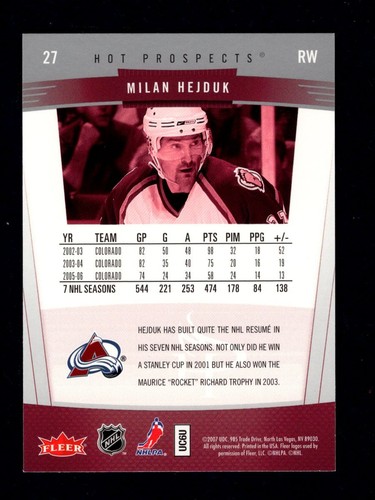 2006-07 Fleer Hot Prospects Base Hockey Cards You Pick #1 - 100 - Picture 53 of 189