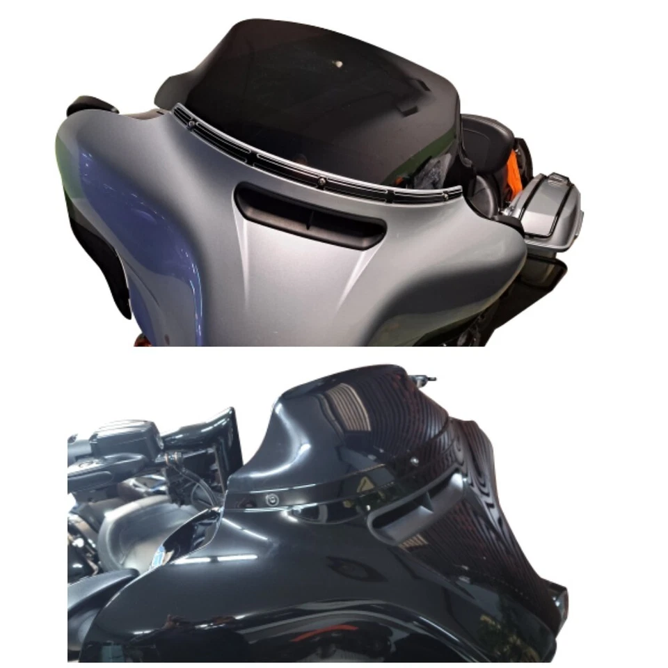 10.5" Black Windshield For Harley Touring Street Glide Electra Glide Ultra 14-22 - Image 2 of 4