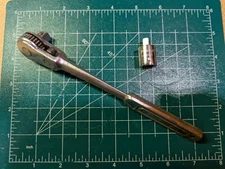 Vintage Indestro Ratchet 3/8" Drive #6270- Forged in USA & 3/8" to 1/4" adapter.