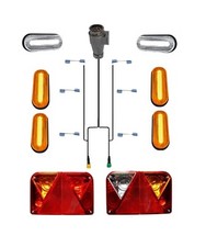 Anhänger Beleuchtung SET Umrissleuchte 7,7M 13-polig Kabel LED Rückleuchten 12V