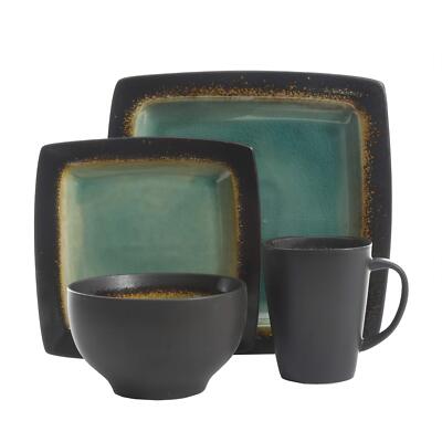 Gibson Elite Ocean Paradise Square Reactive Glaze Stoneware