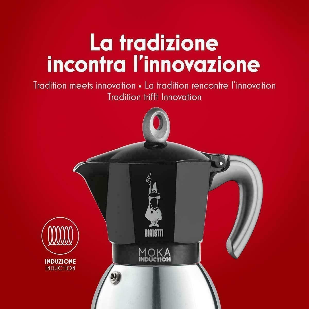 Bialetti Moka Induction 2 Cup Espresso Coffee Maker Aluminium/Steel