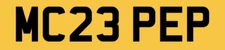 MC23 PEP   NUMBER PLATE MAN CITY UNIQUE HISTORIC - ON DVLA RETENTION CERTIFICATE