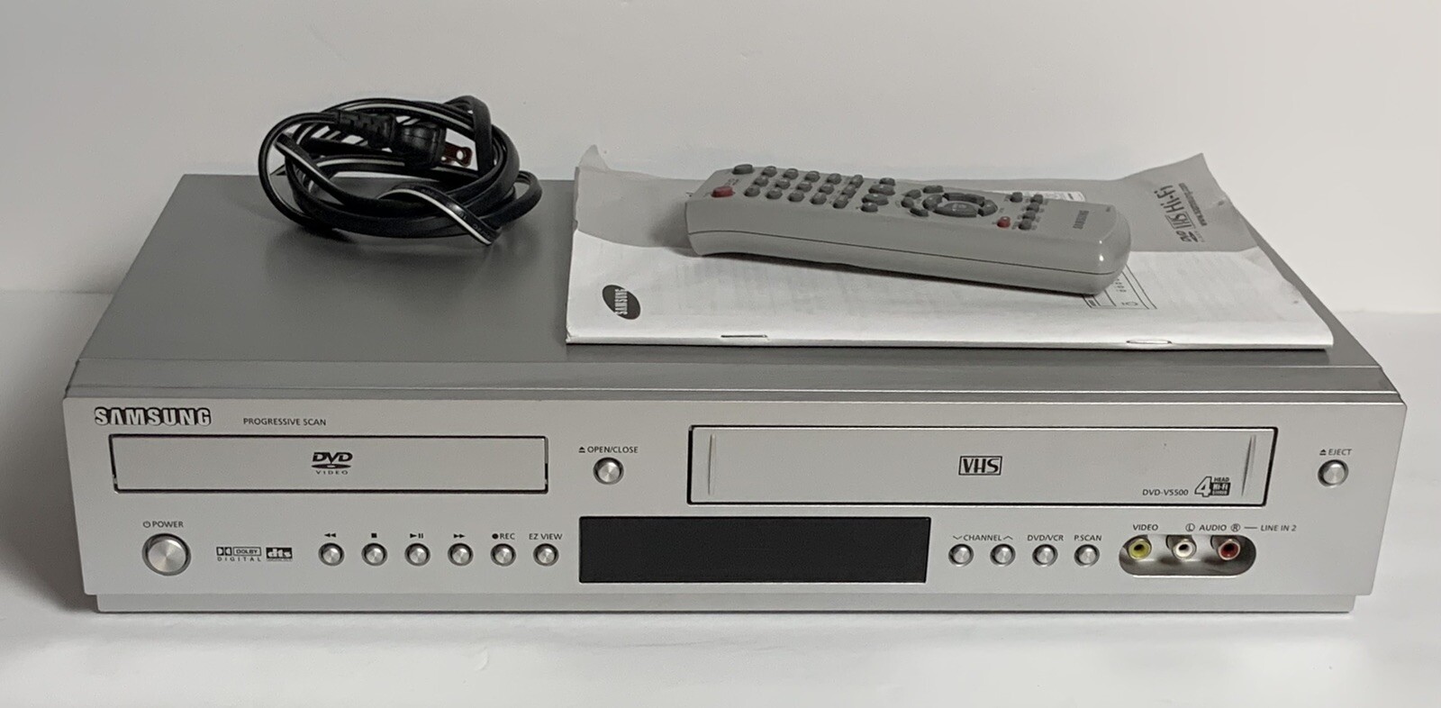 Samsung DVDV5500 DVD/VCR Combo HiFi VHS Remote & Manual READ NOTES eBay