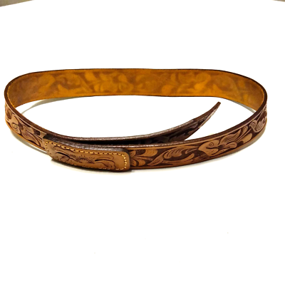 B Hereford Vintage Brown Tooled Top Grain Cowhide Leather  display picture 2