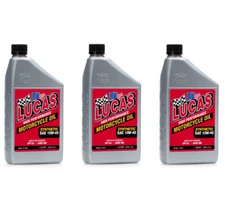 Lucas Oil 10793 10W/40 High Performance Full Synthetic Motorcycle Oil (3 Quarts)