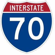 Interstate 70 Sticker Decal R918 Highway Sign