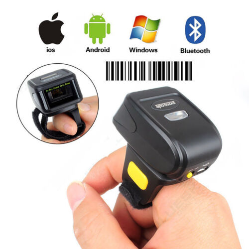 Mini Fingerring 2D Wireless Bluetooth Scan Barcode-Scanner Barcode-Datenleser 
