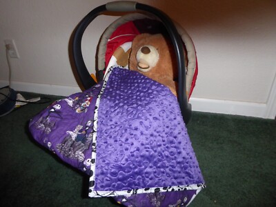 CAR SEAT/STROLLER/LOVEY QUILT in your choice of fabric with minky back Handmade