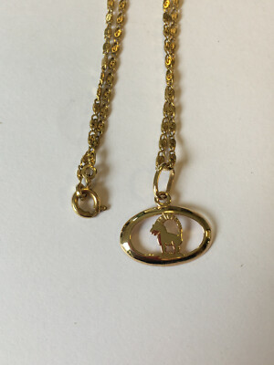 Collier Plaqué Or Avec Pendentif - Occasion, Style Perles