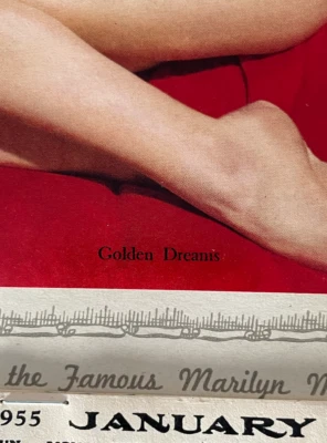 MARILYN MONROE 1955 Original Calendar GOLDEN Grelly USA MARILYN MONROE 1955 Original Calendar GOLDEN Grelly USA