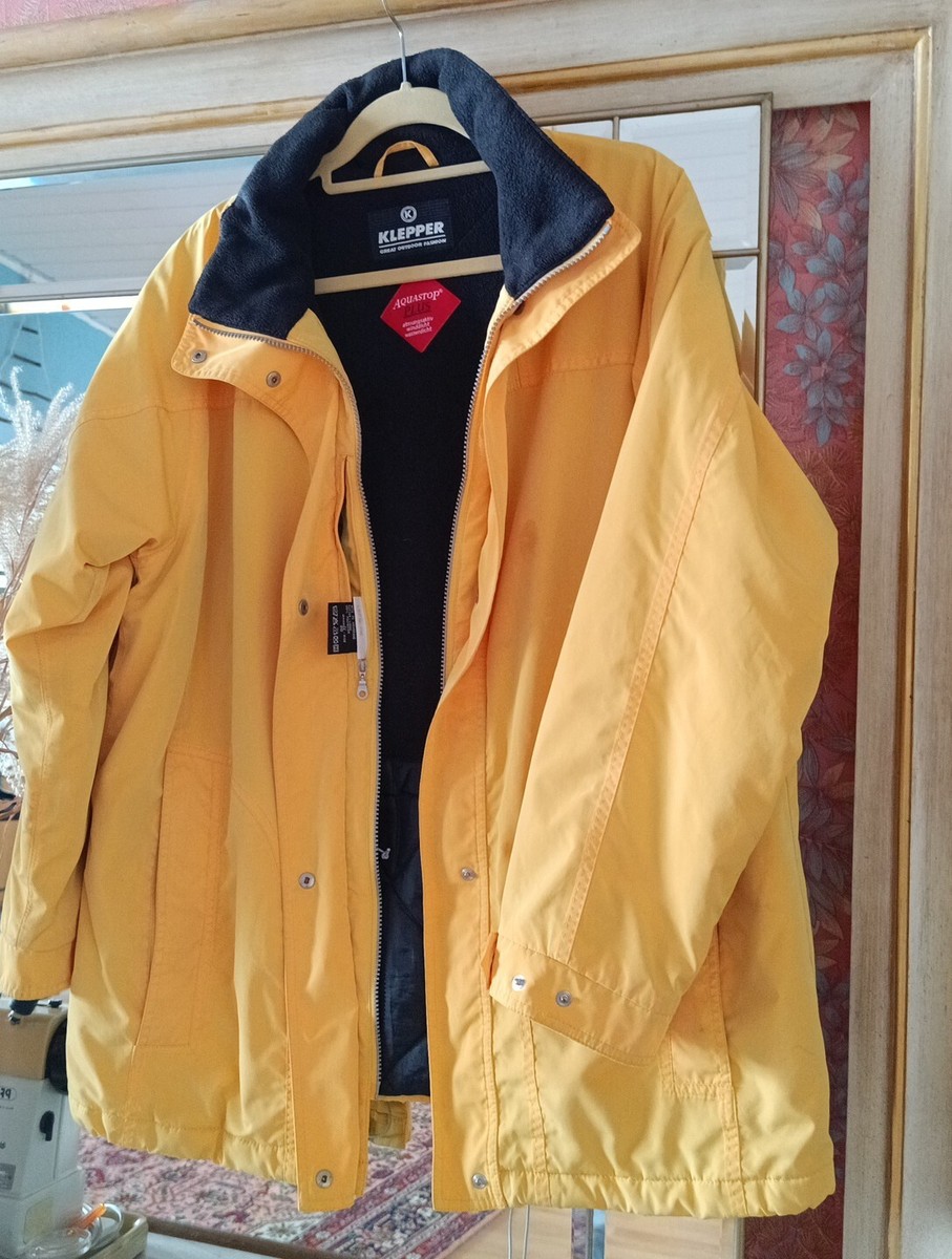 Jacke Walbusch Klepper gelb Aquastop Winddicht Wasserdicht Fleece
